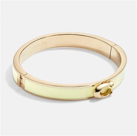 signature push hinged bangle coach